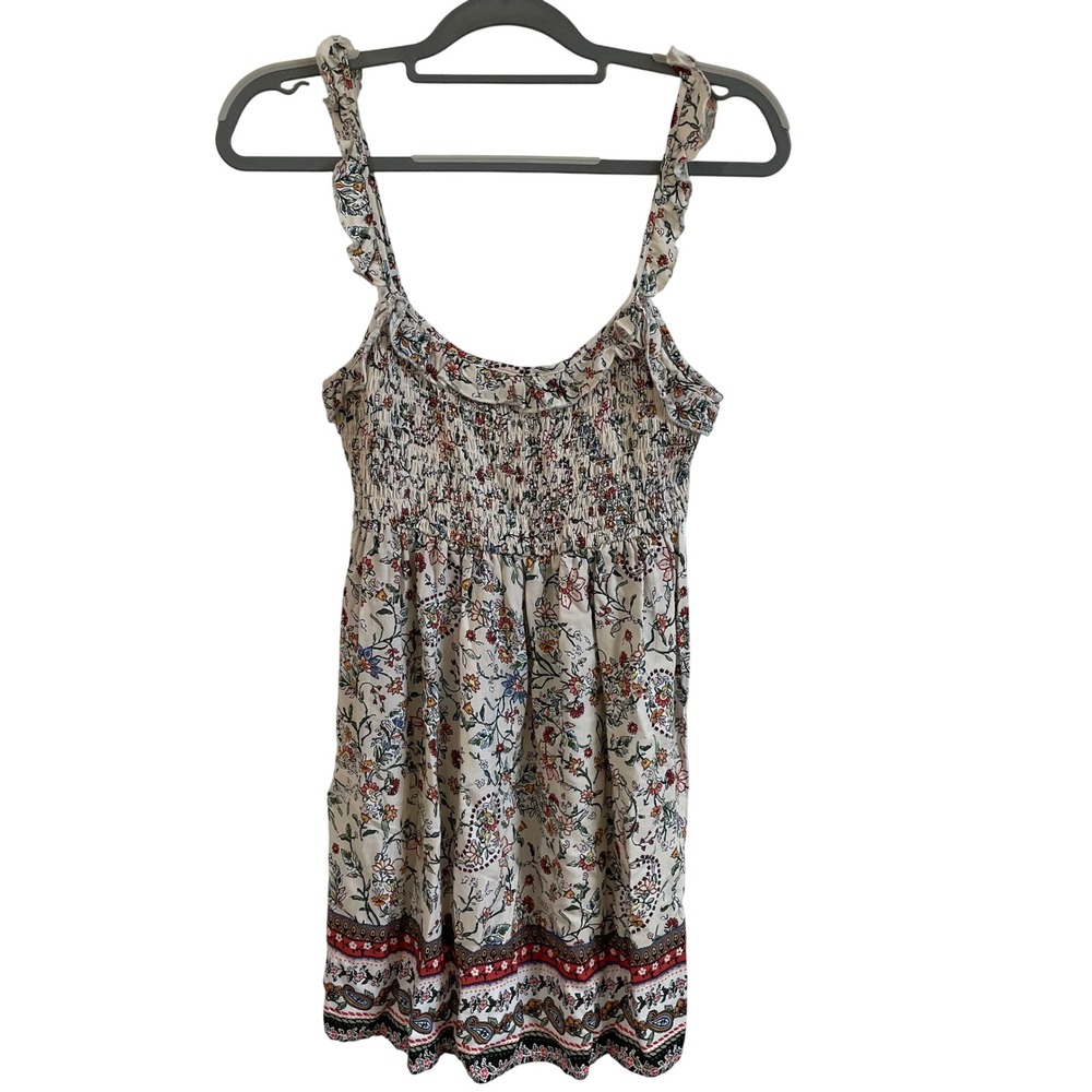 Francesca's Trixx‎ Floral Smocked Dress Babydoll Sundress Summer Medium NWT